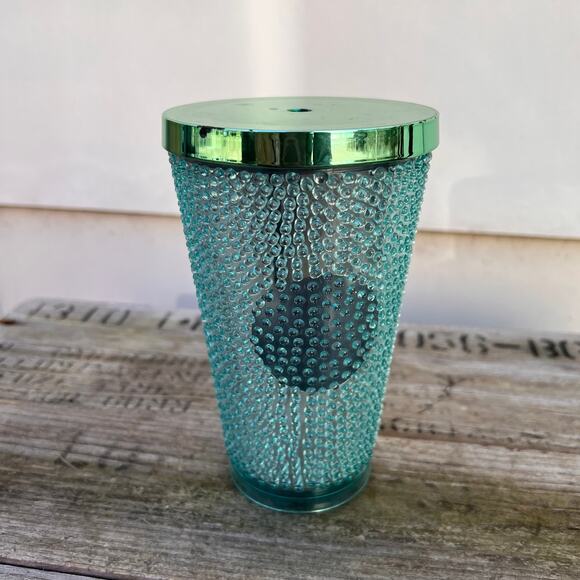 Starbucks Other - Starbucks 2014 Holiday sea green hobnail dot bumpy tumbler lid